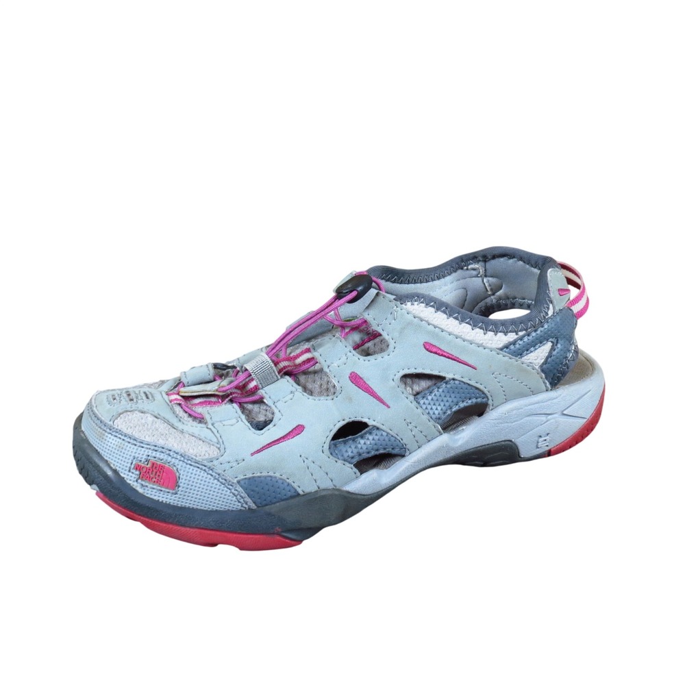 The North Face Hedgehog Women Hiking Sandal Size 8 Outdoor Trail Gray Pink